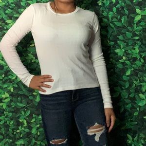 White long sleeve Brandy Melville top